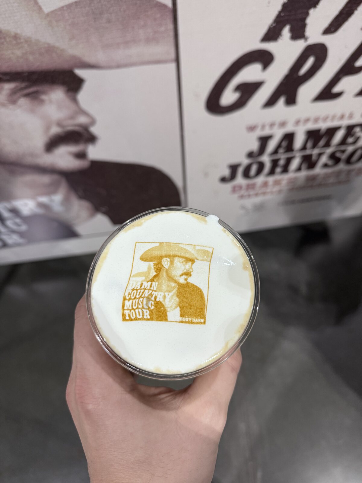 Custom event artwork printed onto latte foam