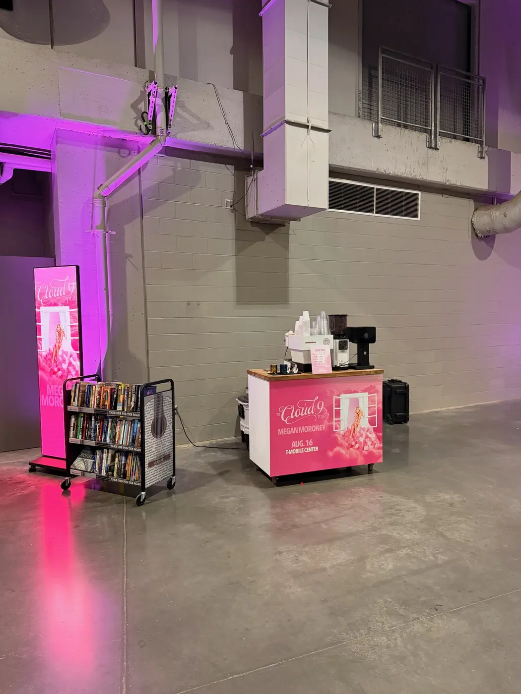 Phase 2 Coffee Co. backstage coffee cart at T-Mobile Center, Kansas City