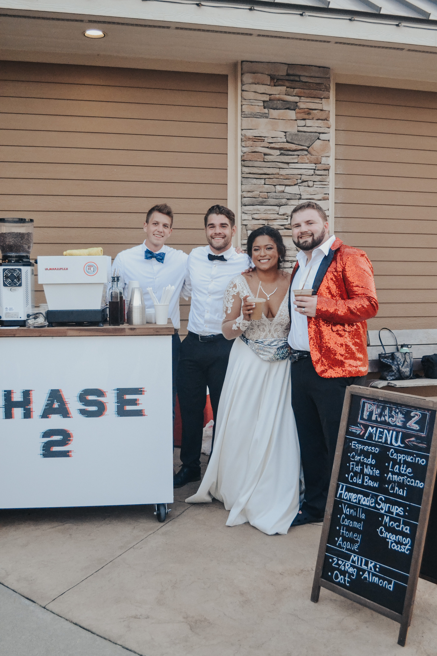 Phase 2 Coffee Co. Grant and Rachel Baker wedding coffee cart Kansas City