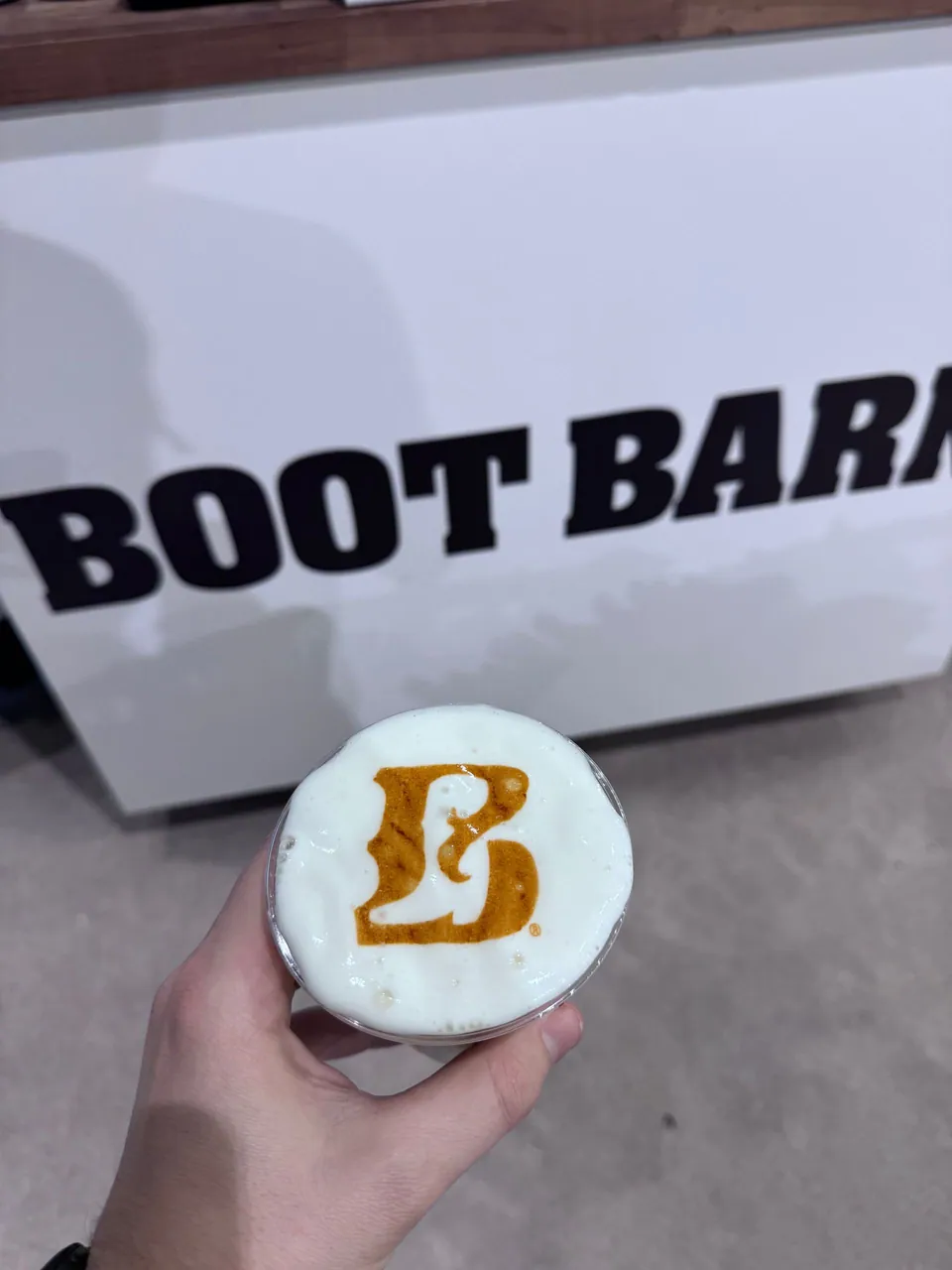 Cold foam specialty drink at Phase 2 Coffee Co. Boot Barn brand activation Kansas City