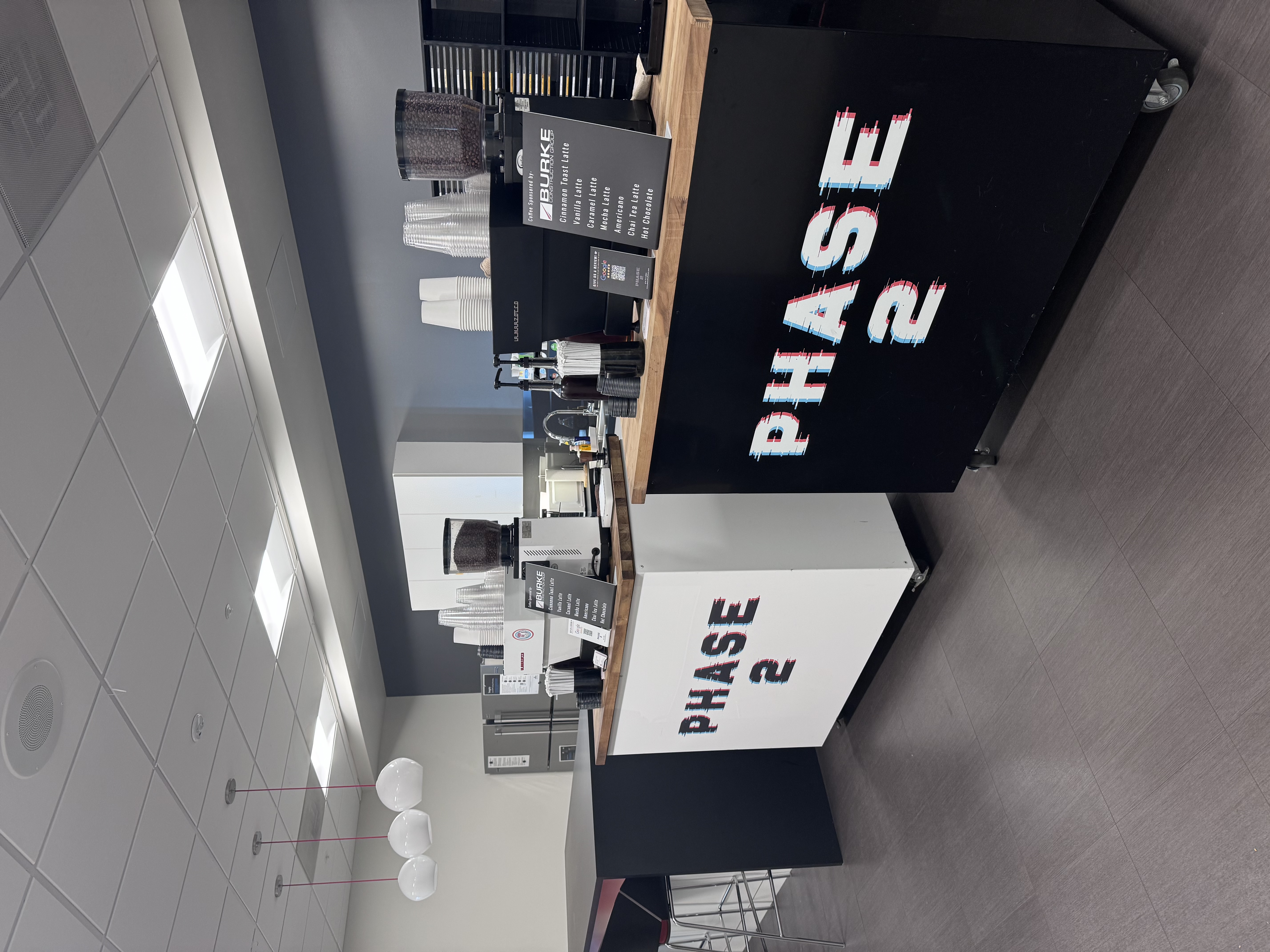 Phase 2 Coffee Co. Burke Construction Group corporate event two carts Kansas City