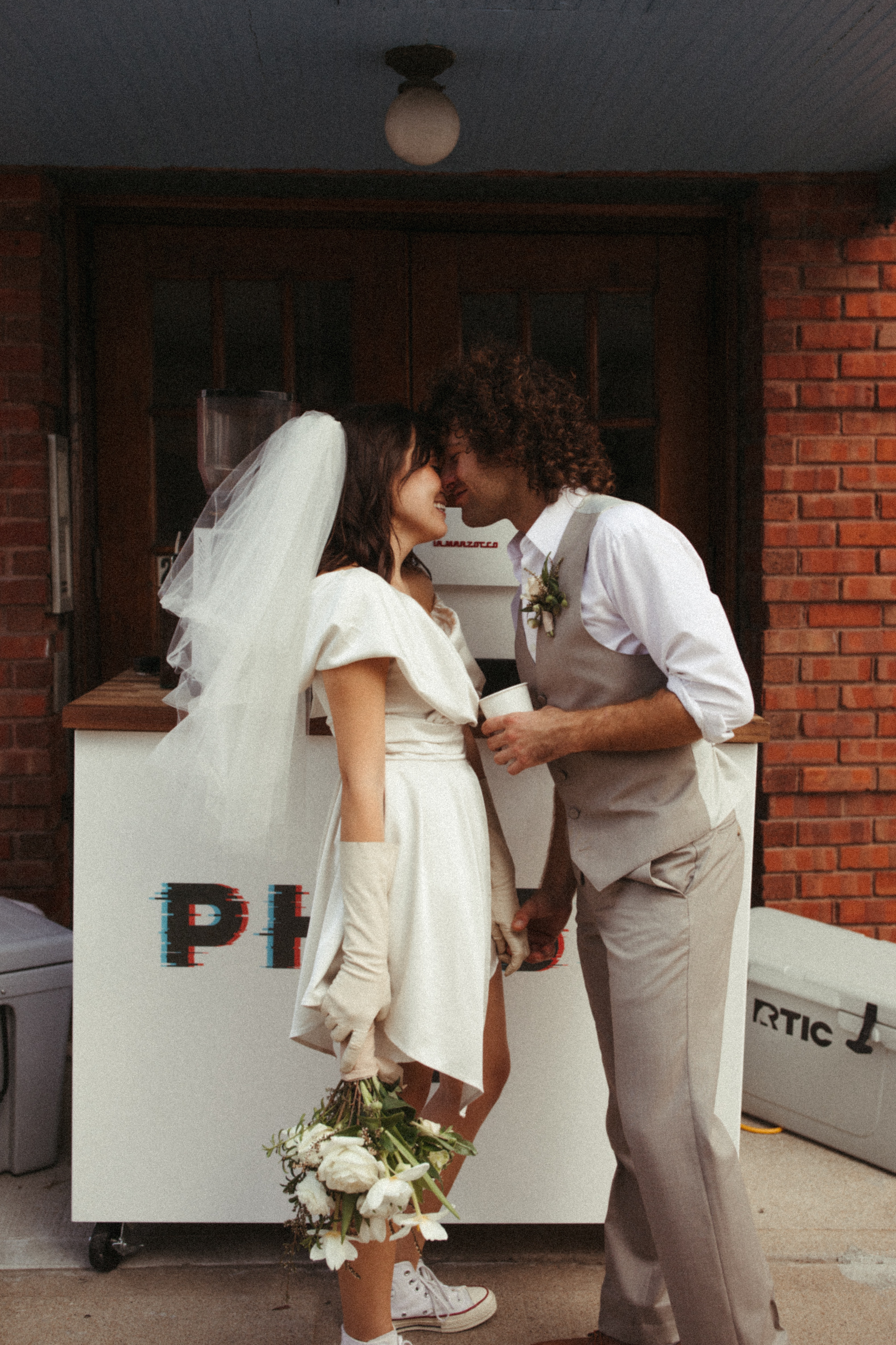 Phase 2 Coffee Co. James and Camry wedding Fox and Pearl Kansas City