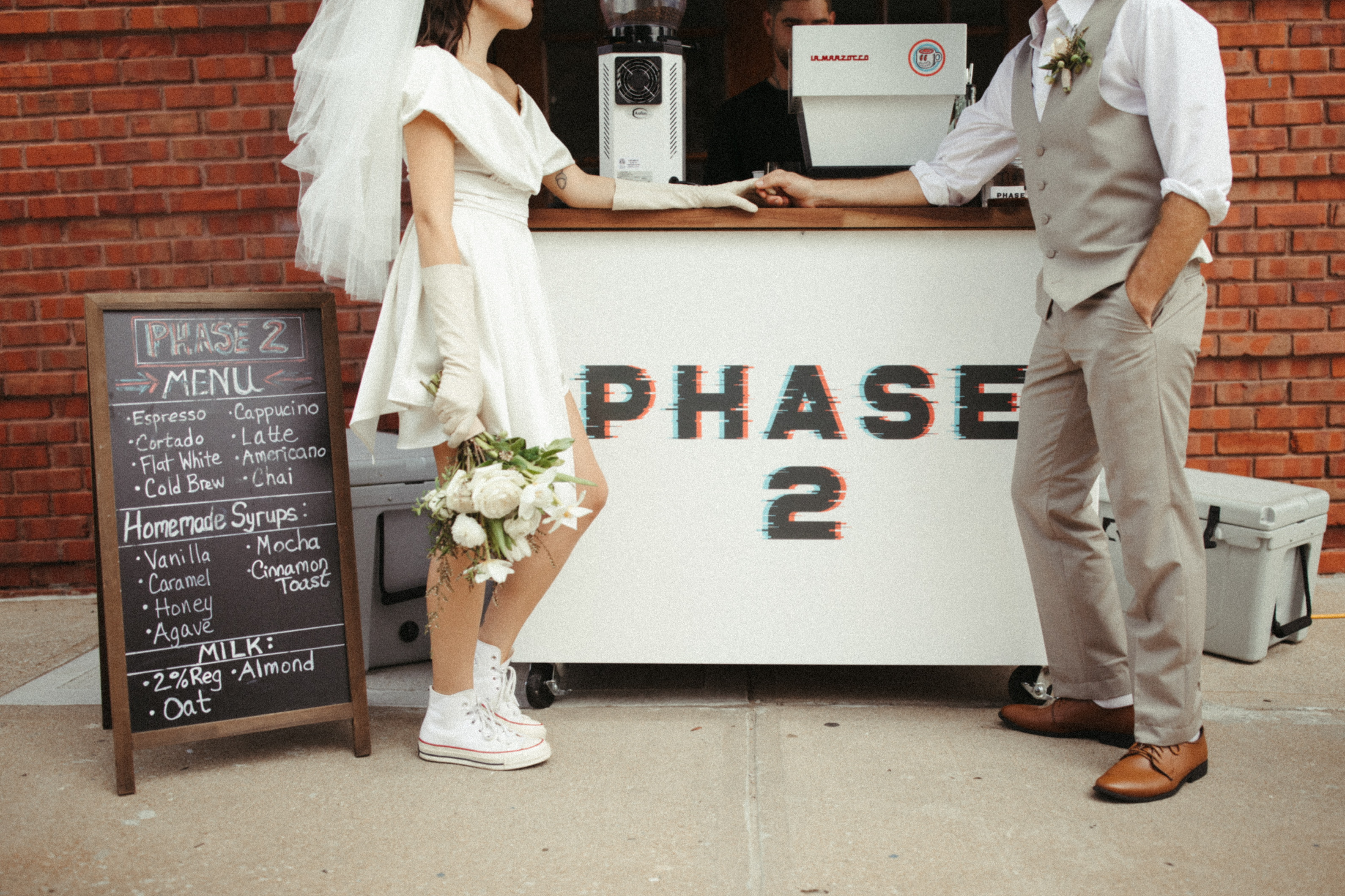 James and Camry Phase 2 Coffee Co. wedding cart Fox and Pearl Kansas City