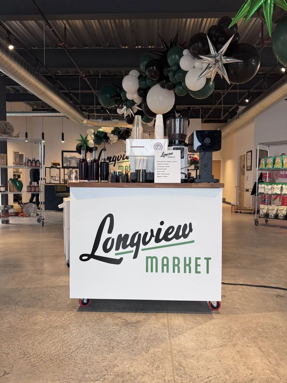 Phase 2 Coffee Co. branded espresso cart at Longview brand activation Kansas City
