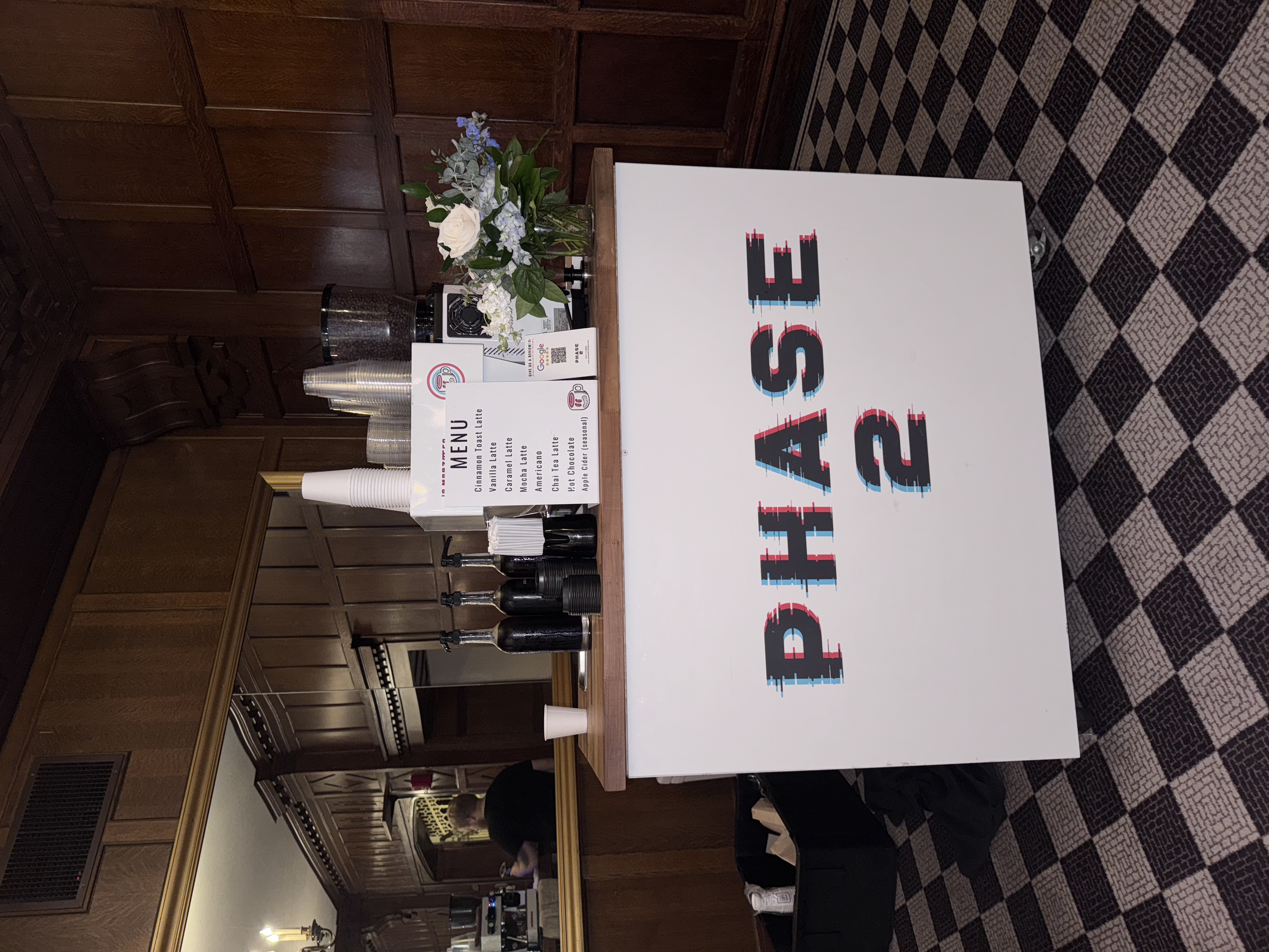 Phase 2 Coffee Co. wedding coffee cart Madison and Nate Hotel Kansas City