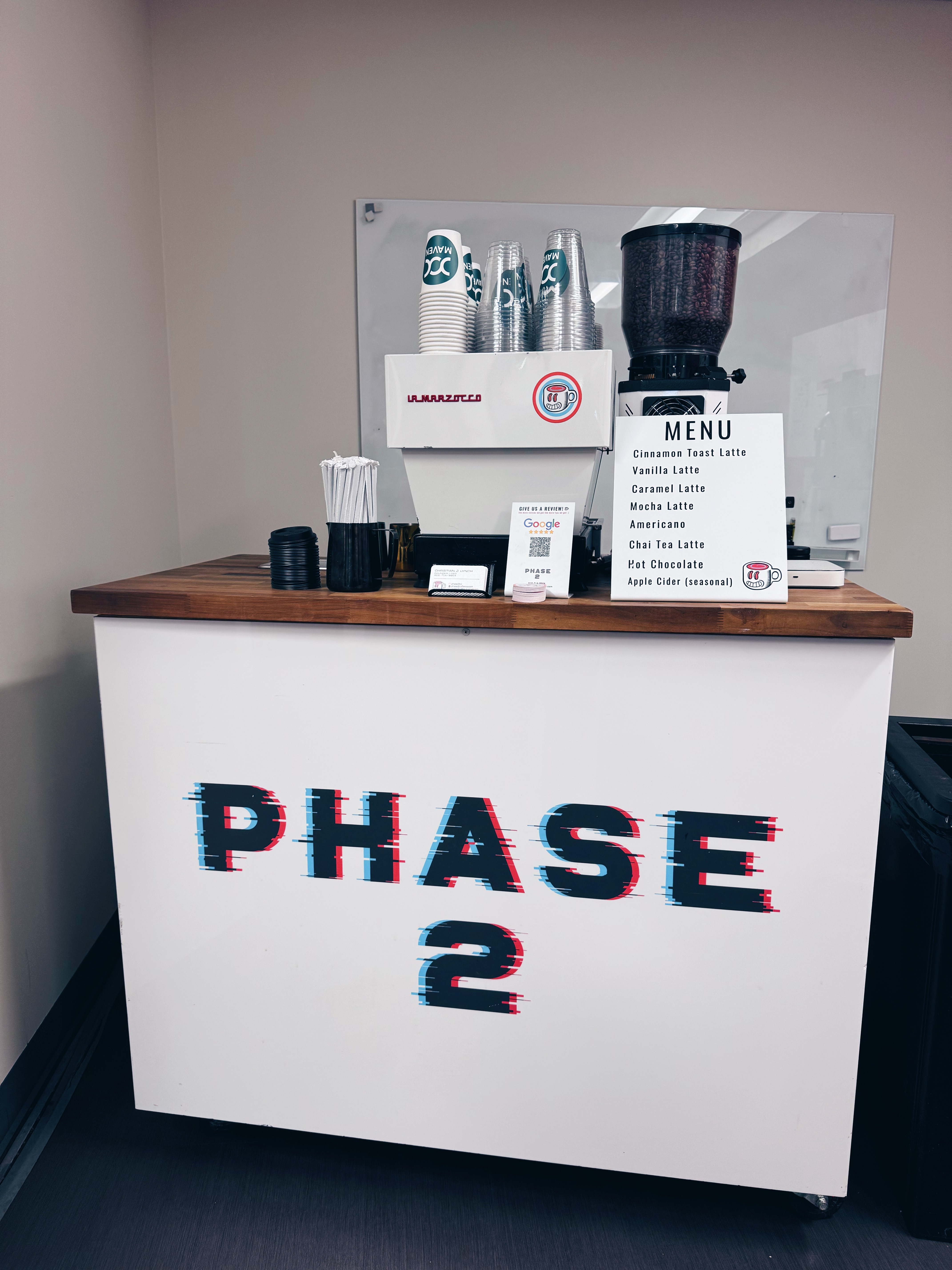 Phase 2 Coffee Co. Maven Clinic corporate event coffee cart Kansas City