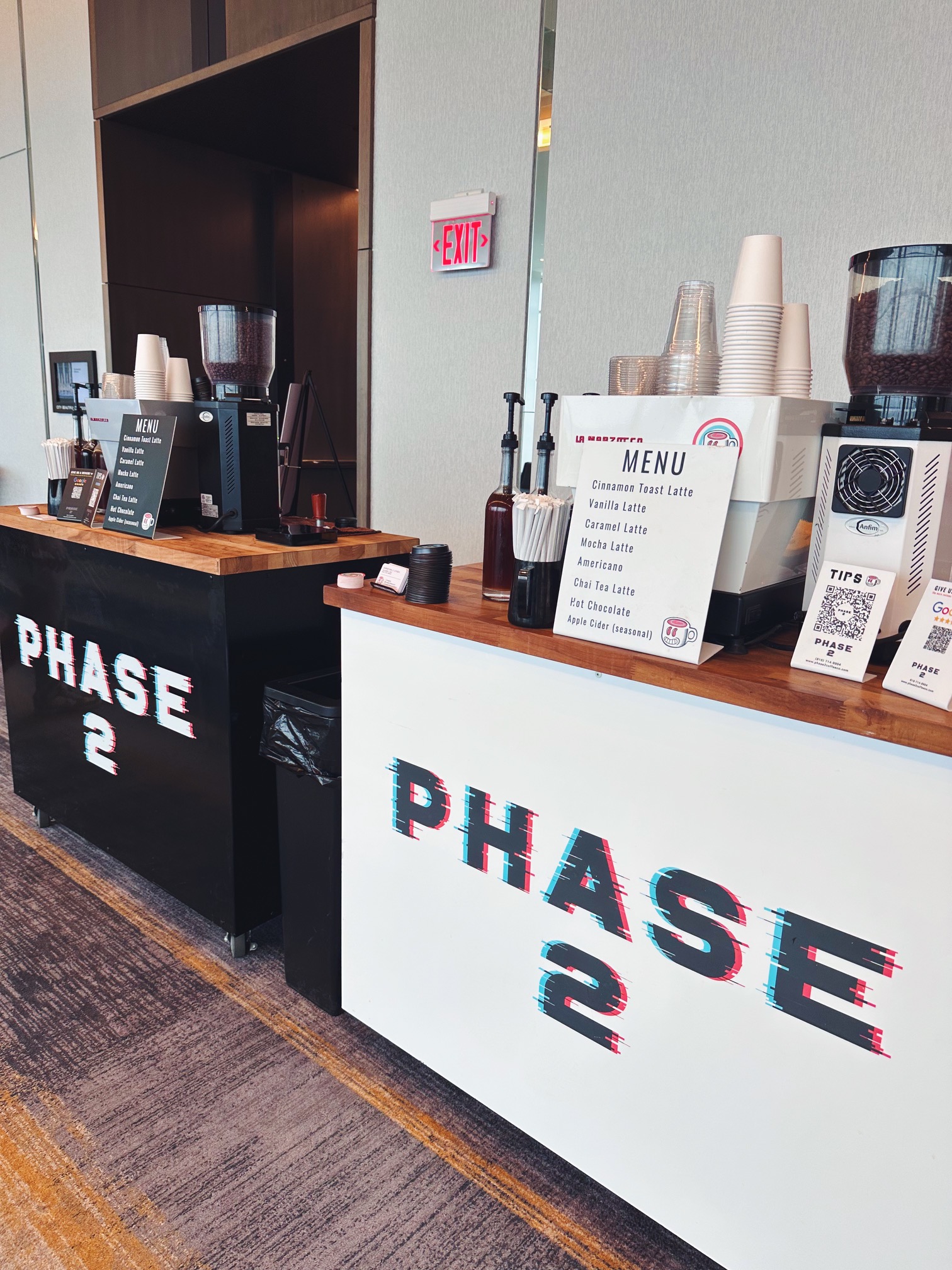 Phase 2 Coffee Co. mobile espresso bar at Polsinelli law firm corporate event Kansas City