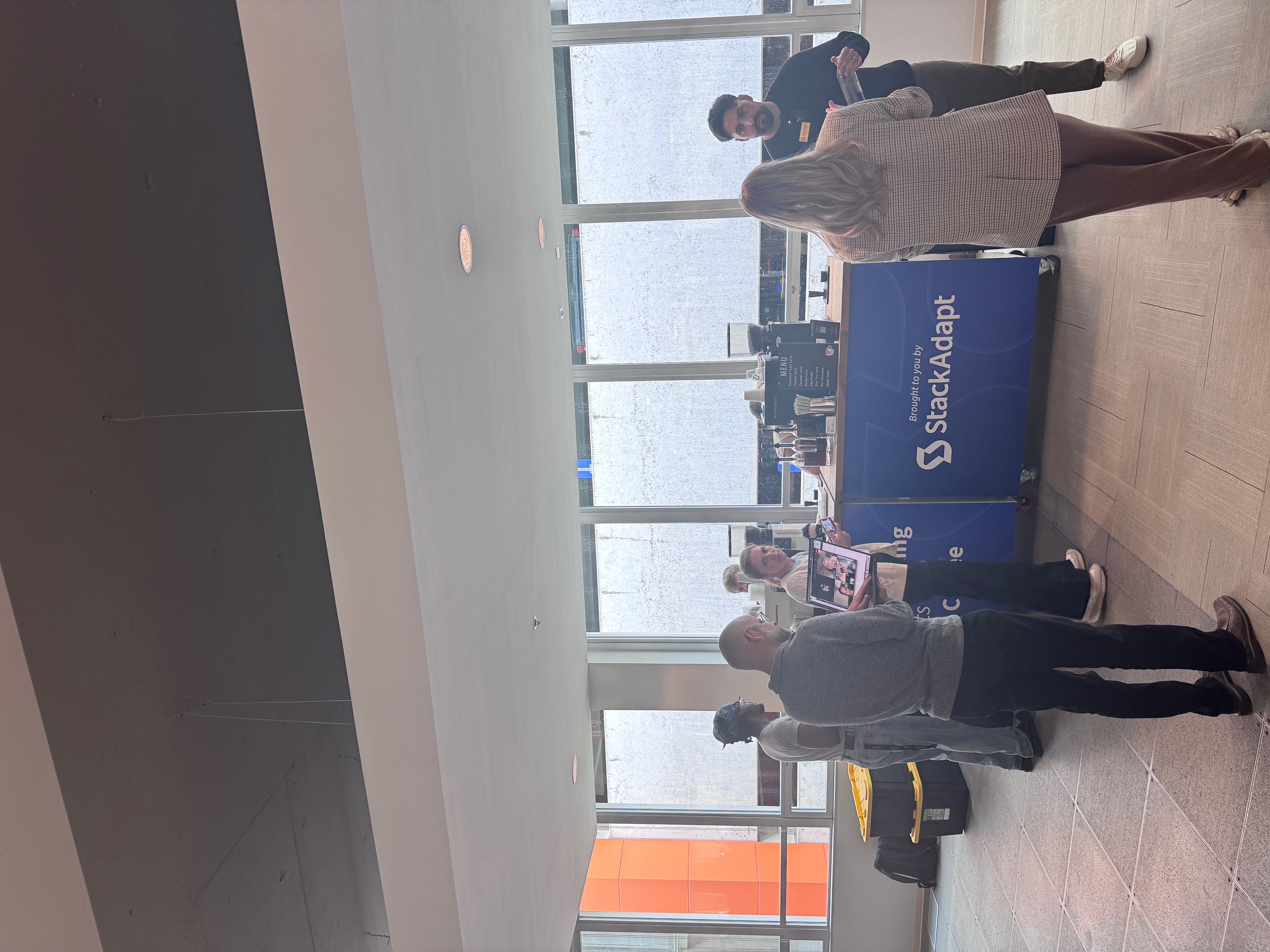 Phase 2 Coffee Co. brand activation crowd at StackAdapt event Kansas City Missouri